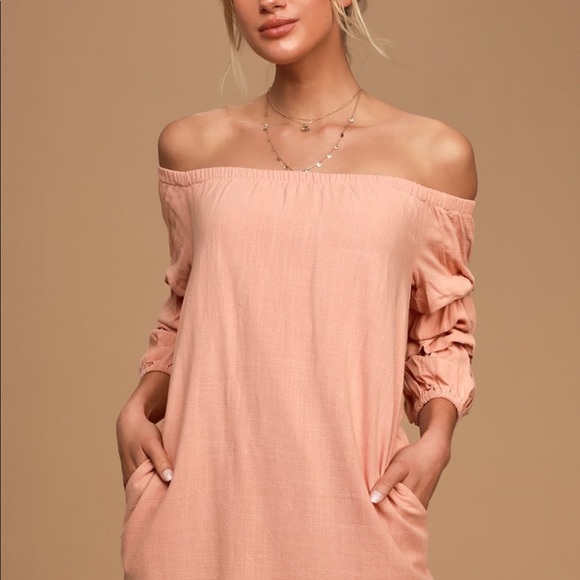 Lulus Off the Shoulder Dress - Picture 5 of 7